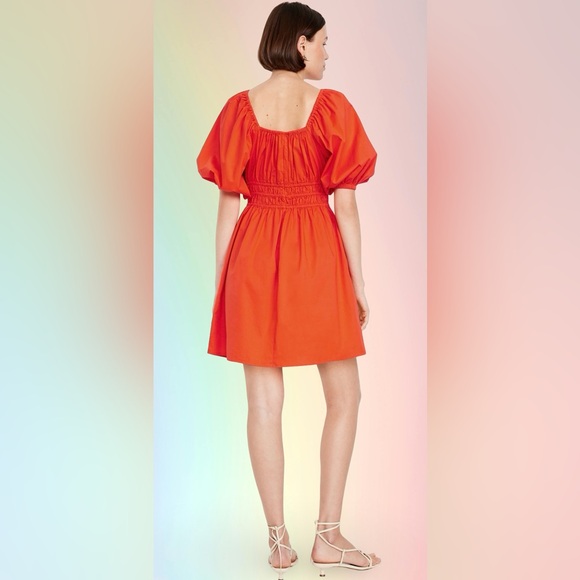 NWTS🌷GAP OLD NAVY XL🌷STUNNING POPPY PUFFED SLEEVE SMOCKED WAIST DEFINED DRESS - Picture 6 of 16